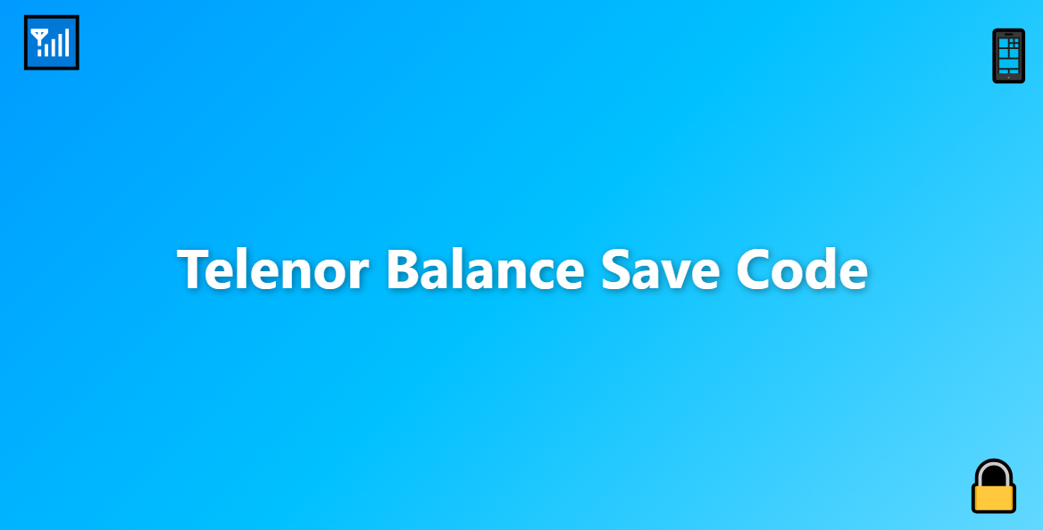 Telenor Balance Save Code